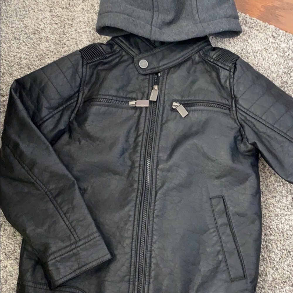 youth, faux leather jacket